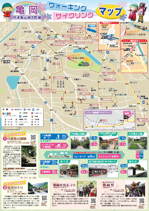 亀岡　ウォーキング・サイクリングマップ
